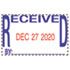 Trodat Economy Stamp, Dater, Self-Inking, 1 5/8 x 1, Blue/Red - View 1