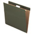 Hanging File Folders, 1/5 Tab, Letter, Standard Green, 25/Box