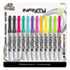 Super Neon Fine Tip Permanent Markers, Assorted Colors, 12/Set
