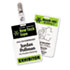 Fold & Clip Badges, 3 1/2 X 2 1/4, White, 40/Box