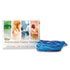 Latex-Free Antimicrobial Cyan Blue Rubber Bands, Size #117B, 7 x 1/8, 1/4lb Box