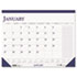 Two-Color Monthly Desk Pad Calendar w/Large Notes Section, 22 x 17, 2012