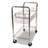 Wire Mail Cart, 2-Shelf, 34-1/4w x 21-1/2d x 39-1/2h, Chrome - View 1
