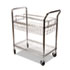 Wire Mail Cart, 2-Shelf, 34-1/4w x 21-1/2d x 39-1/2h, Chrome - View 2