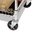 Wire Mail Cart, 2-Shelf, 34-1/4w x 21-1/2d x 39-1/2h, Chrome - View 3