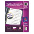 Ready Index Classic Tab Titles, 5-Tab, 1-5, Letter, Black/White, 5/Set