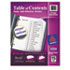 Ready Index Classic Tab Titles, 15-Tab, 1-15, Letter, Black/White, 15/Set