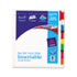 WorkSaver Big Tab Extrawide Dividers w/Eight Multicolor Tabs, 9 x 11, White