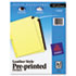 Clear Reinforced Preprinted Leather Tab Divider, 25-Tab, A-Z, Red, 25/Set