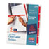 Index Maker Divider w/Color Tabs, Red 5-Tab, Letter, 5 Sets/Pack