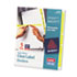 Index Maker Divider w/Color Tabs, Yellow 5-Tab, Letter, 5 Sets/Pack