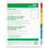 Office Essentials Table 'N Tabs Dividers, Eight Multicolor Tabs, 1-8, Letter