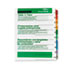 Office Essentials Table 'N Tabs Dividers, 10 Multicolor Tabs, 1-10, Letter, Set