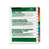 Office Essentials Table 'N Tabs Dividers, 12 Multicolor Tabs, 1-12, Letter, Set