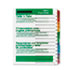 Office Essentials Table 'N Tabs Dividers, 15 Multicolor Tabs, 1-15, Letter, Set