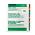 Office Essentials Table 'N Tabs Dividers, 31 Multicolor Tabs, 1-31, Letter, Set