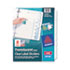 Index Maker Clear Label Punched Dividers, 8-Tab, Letter, 5 Sets/Pack