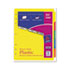 Plastic Index Dividers, White Self-Stick Labels, 5-Tab, Letter, 1 Set