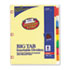WorkSaver Big Tab Dividers w/CPR Holes, Eight Multicolor Tabs, Letter, Buff