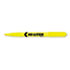 Pen Style Highlighter, Chisel Tip, Fluorescent Yellow Ink, 12/Pk