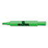 Desk Style Highlighter, Chisel Tip, Fluorescent Green Ink. 12/Pk