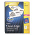 Clean Edge Laser Business Cards, White, 2 x 3 1/2, 10/Sheet, 2000/Box