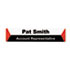 Panel Wall Sign Name Holder, Acrylic, 9 x 2, 6/Pack, Clear
