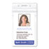 Resealable ID Badge Holder, Vertical, 2 5/8w x 3 3/4h, Clear, 50/Pack