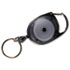 Carabiner-Style Retractable ID Reel, 30" Extension, Smoke, 6/Pack