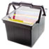 Companion Portable File Storage Box, Legal/Letter, Plastic, Black