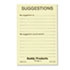 Suggestion Box Cards, 4 x 6, Yellow, 50 Cards/Pack