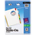 Big Tab Write-On Dividers w/Erasable Laminated Tabs, Clear, Set of 8