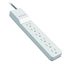Surge Protector, 6 Outlets, 4ft Cord, White