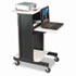 Adjustable Presentation Cart, 18w x 30d x 40-1/4h, Black/Gray