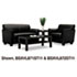 Tailored Leather Reception Two-Cushion Loveseat, 53-1/2w x 28-3/4d x 32h, Black - View 1