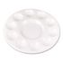 Round Plastic Paint Trays for Classroom, White, 10/Pack