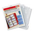 Tabbed Business Card Binder Pages, 20 Cards Per Letter Page, Clear, 5 Pages