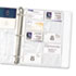 Business Card Binder Pages, Holds 20 Cards, 8 1/8 x 11 1/4, Clear, 10/Pack