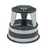Original Kik-Step Steel Step Stool,15 5/8 dia x 14h,500lb Duty Rating, Warm Gray
