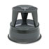 Original Kik-Step Steel Step Stool, 15-5/8 dia. x 14h, 500lb Duty Rating, Black
