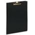Pad Holder, Leather-Like Vinyl, Brass-Finish Clip, Expanding Pocket File, Black