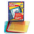 Ring Binder Poly Pockets, 8-1/2 x 11, Assorted Colors, 5 Pockets/Pack