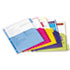 Poly 1-Pocket Index Dividers, Letter, Assorted, 5-Tabs/Set, 4 Sets/Pack