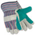 Split Leather Palm Gloves, Gray