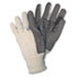 Dotted Canvas Gloves, White, Dozen