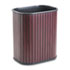 Rectangular Hardwood Wastebasket, 13 qt, Mahogany Stain/Black Liner