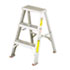 #429 Aluminum Two-Step Stool w/Side Locks, 16-3/8w x 20 Spread x 24h