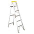 #428 Eight-Foot Folding Aluminum Step Ladder, Yellow