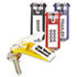 Key Tags for Locking Key Cabinets, Plastic, 1 1/8 x 2 3/4, Assorted, 24/Pack