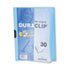 Vinyl DuraClip Report Cover w/Clip, Letter, Holds 30 Pages, Clear/Light Blue